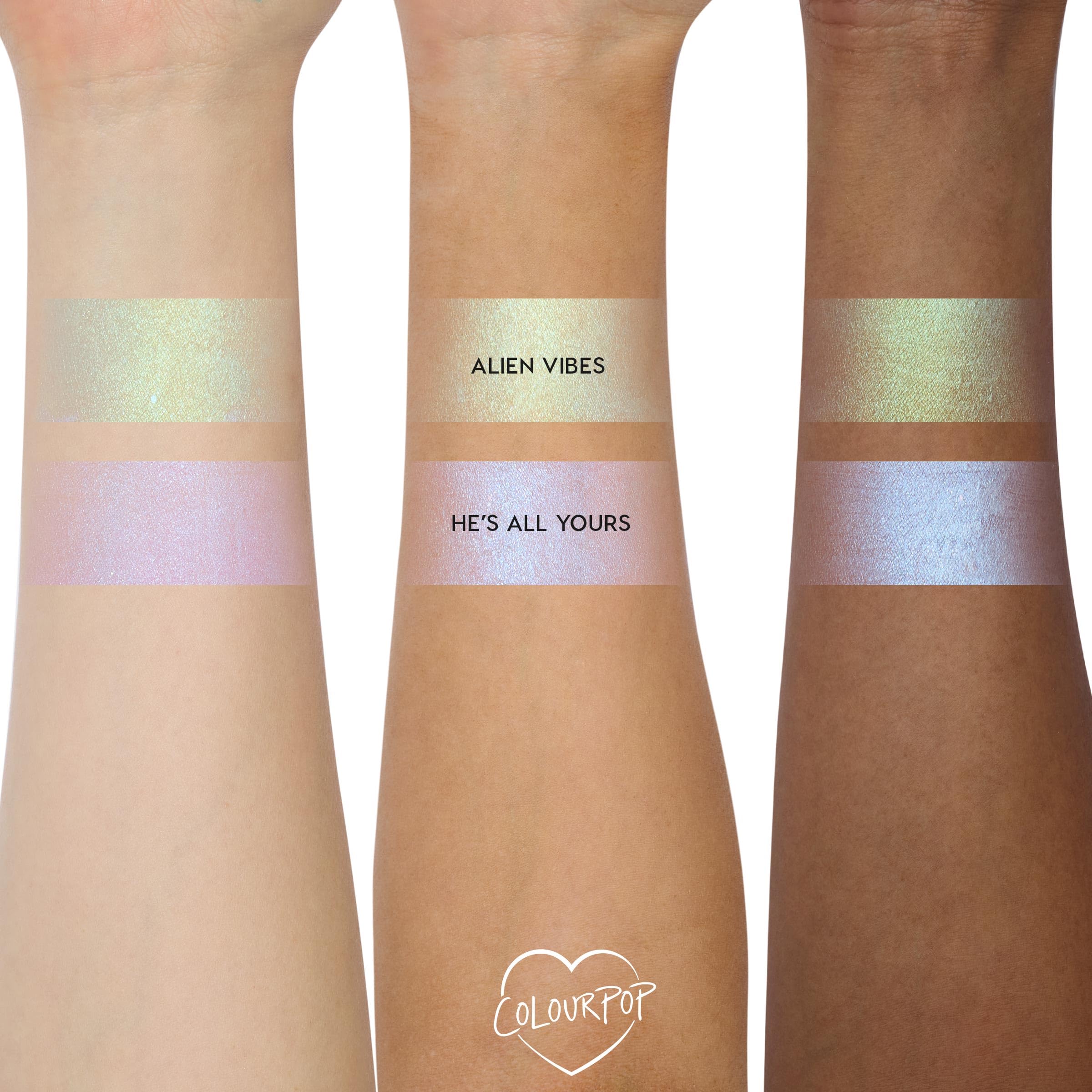 ColourPop Stitch Shadow Stix close-up highlights duochrome metallic shimmer