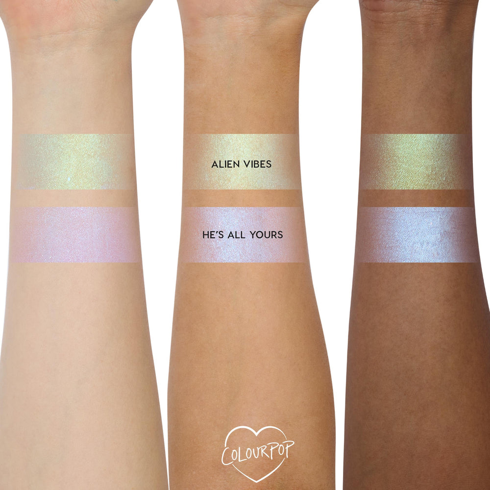 ColourPop Stitch Shadow Stix close-up highlights duochrome metallic shimmer