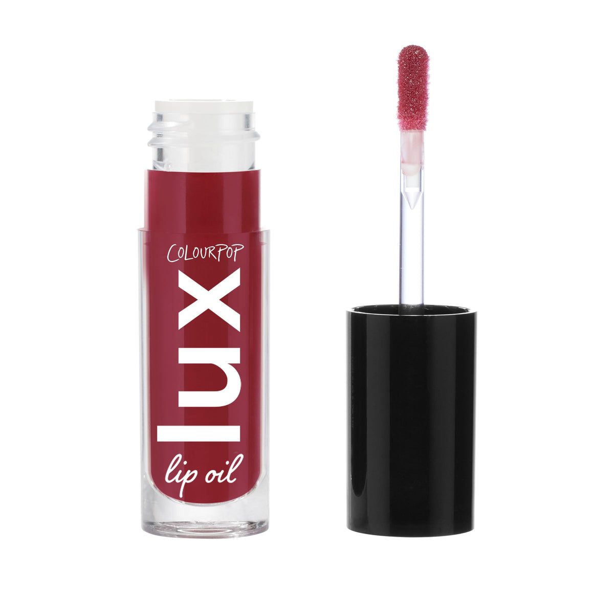 ColourPop Twilight Lux Lip Oil bottle pour delivers glossy hydration with a subtle tint