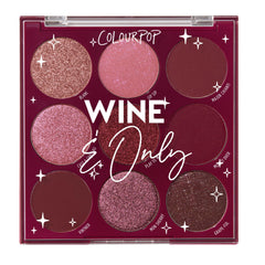 ColourPop Wine & Only palette compact showcases rich burgundy shades for dramatic night looks.
