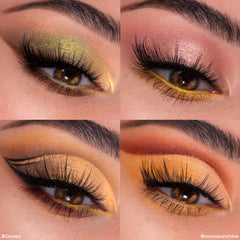 ColourPop Winnie the Pooh Sweet As Can Bee matte shade swatch demonstrates smooth blending.