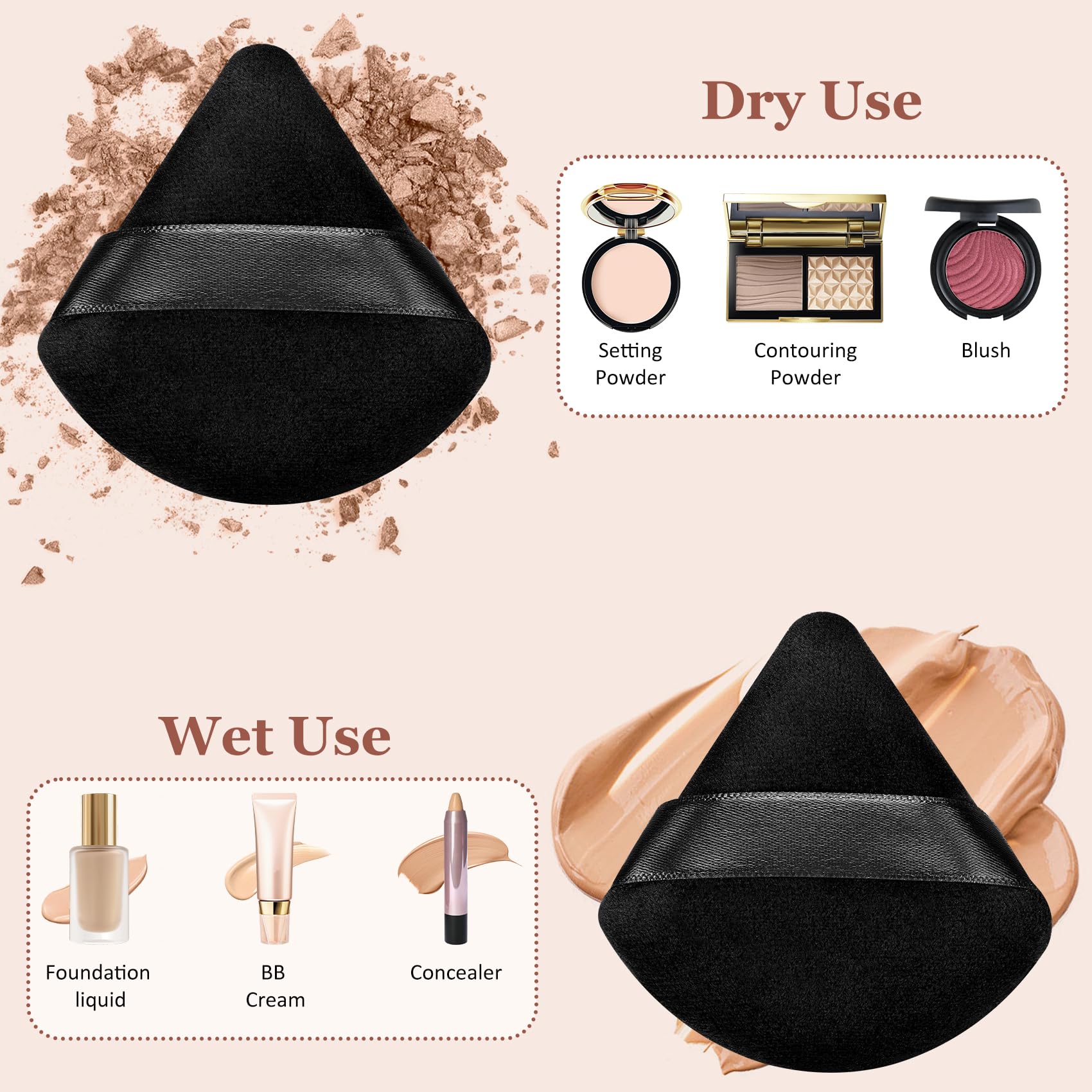 Colovis puff wet-use with foundation for smooth, buildable coverage