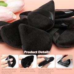 Colovis powder puff with finger strap enables precise control during makeup touch-ups