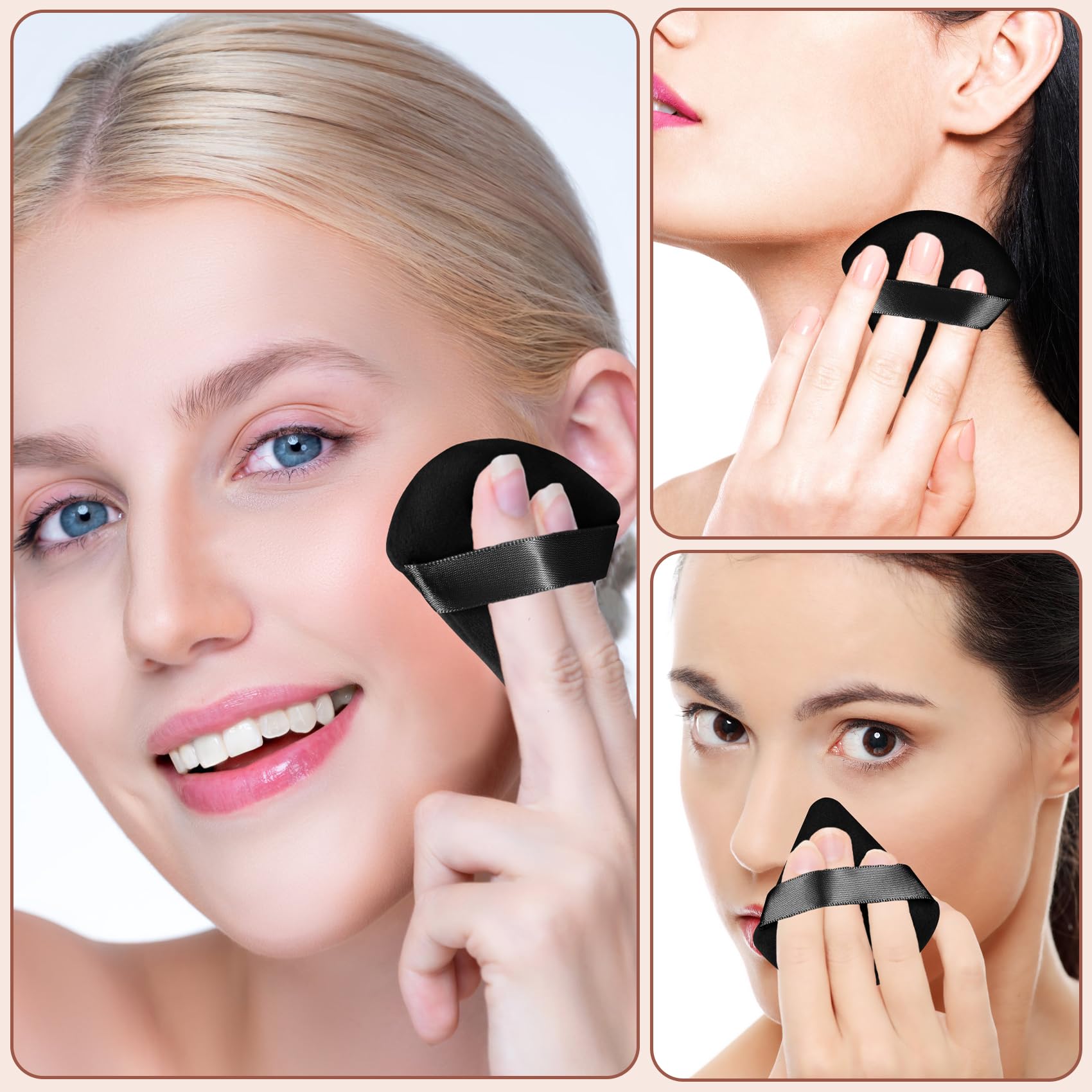 Colovis setting powder application triangle puff for quick coverage and even finish