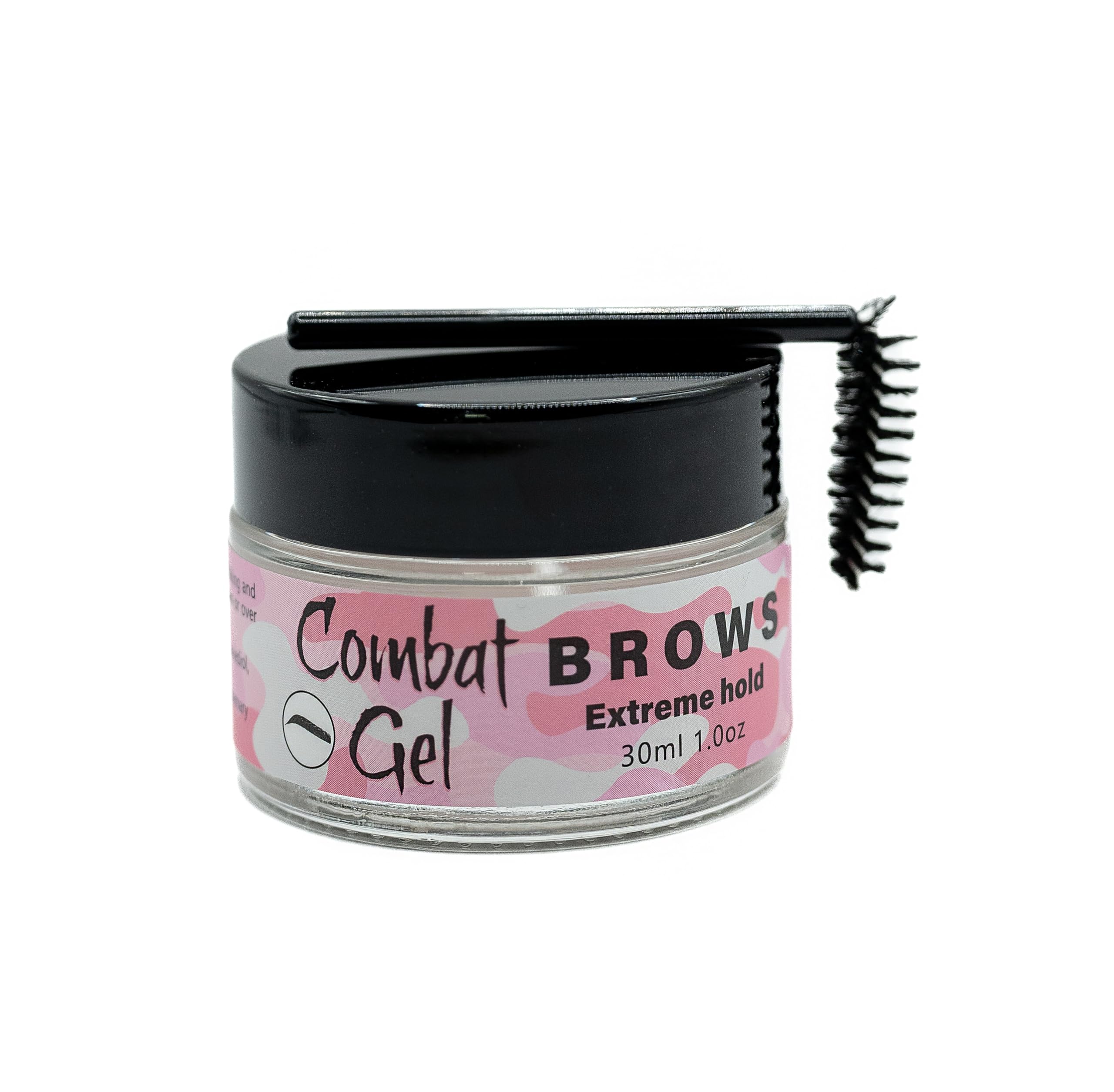 Combat Brow Gel application demonstration shows easy shaping and long-lasting hold.