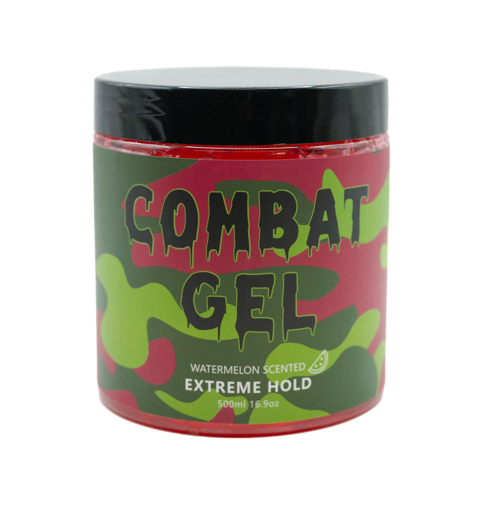 Combat Gel extreme hold hands-applying demonstrates even distribution for defined curls and laid edges