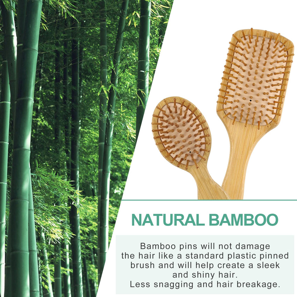 Combetter bamboo mini brush—compact travel tool for kids and on-the-go styling.
