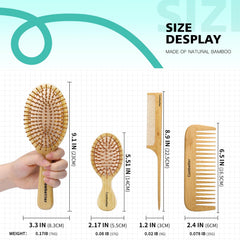 Combetter Combeter bamboo tail comb for precise parting and backcombing.