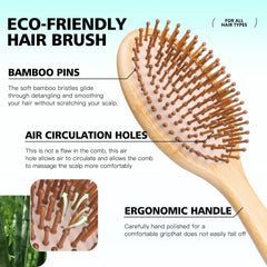 Combetter Combeter bamboo wide-tooth comb detangles thick or curly hair with ease.