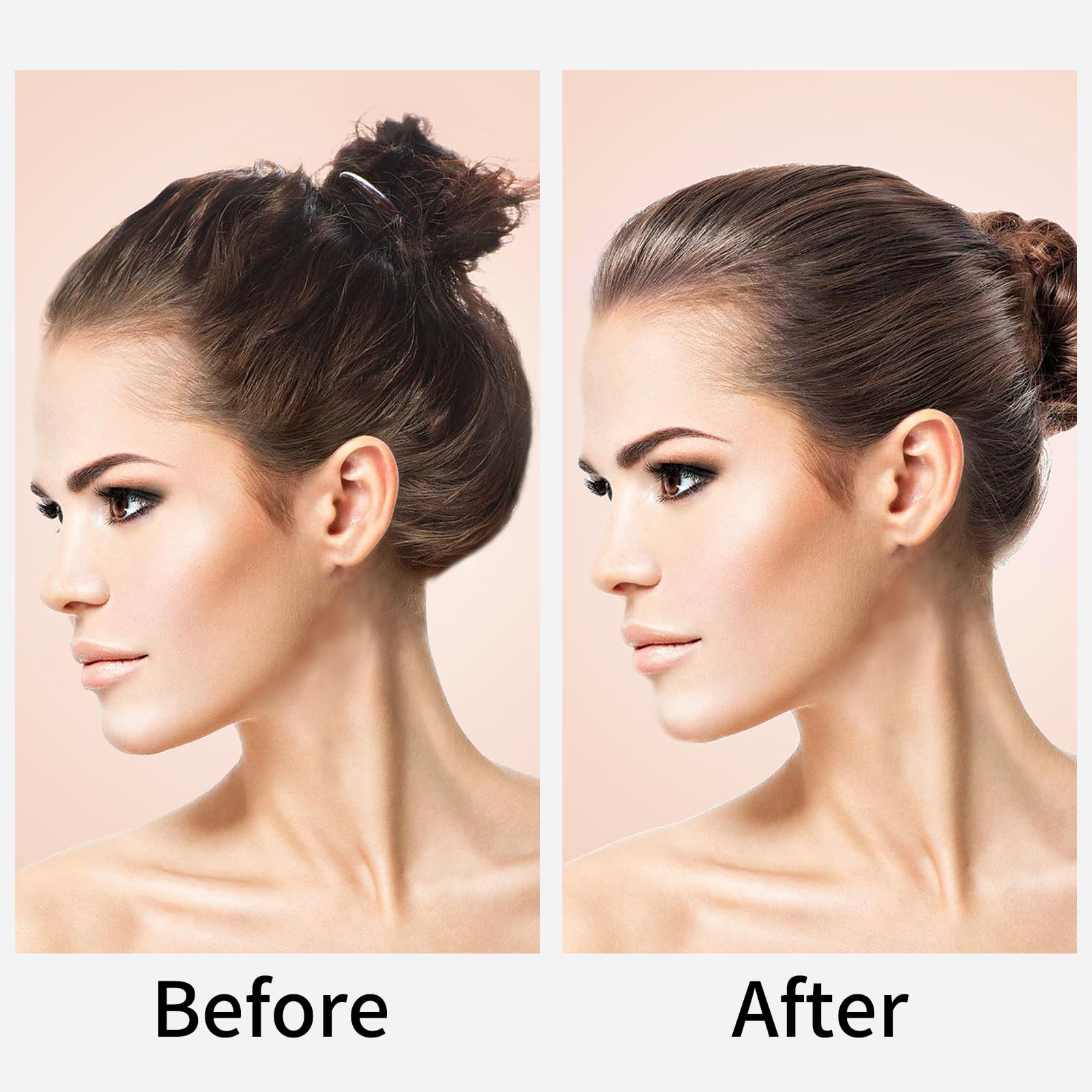 Combetter slick back brush suited for ponytails and buns styling.
