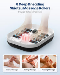 COMFIER foot spa with bubbles and red light for relaxing foot massage.