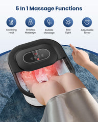 COMFIER foot spa temperature controls showing adjustable heat settings for comfort.