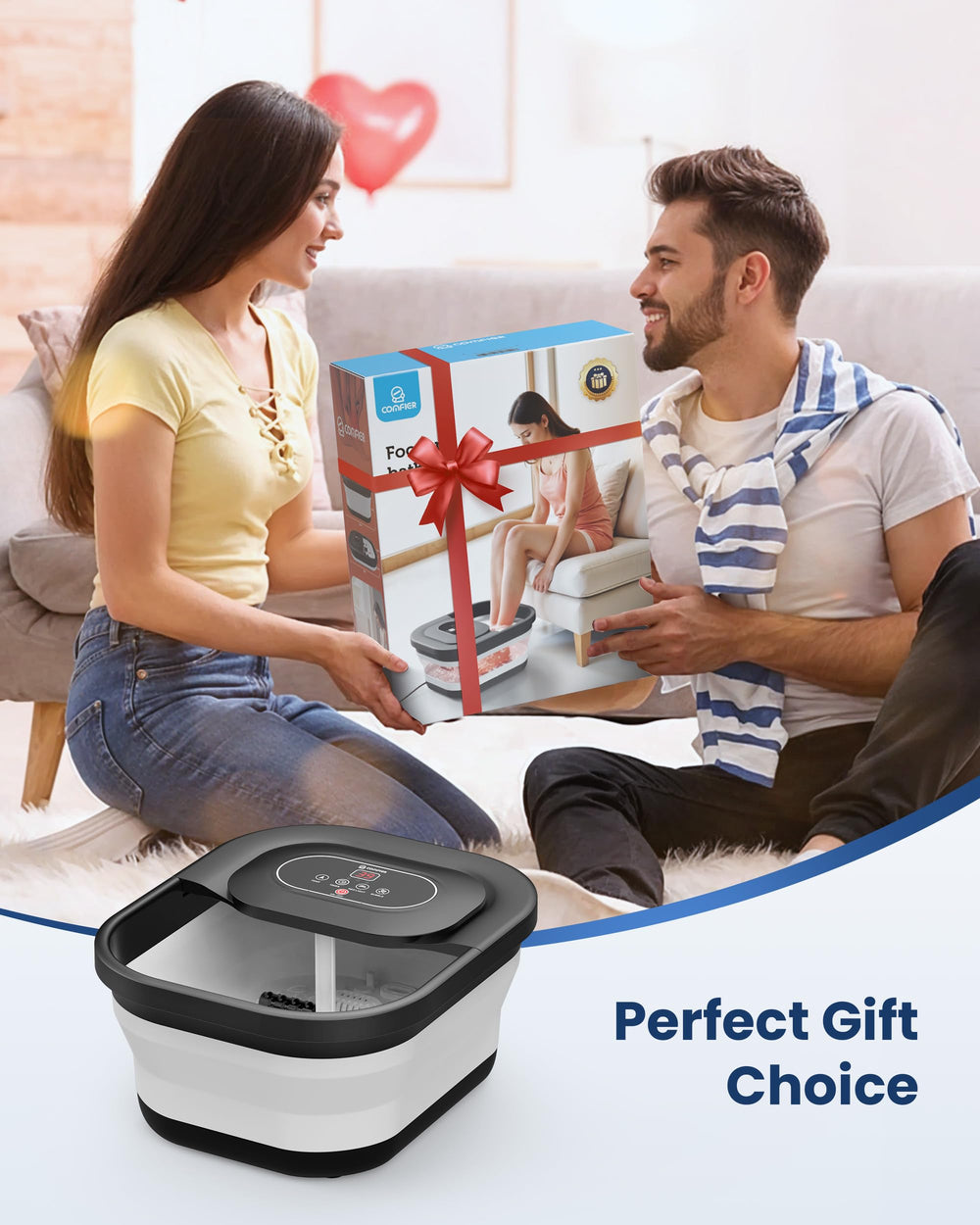 COMFIER home foot spa setup for relaxing spa-like rituals.