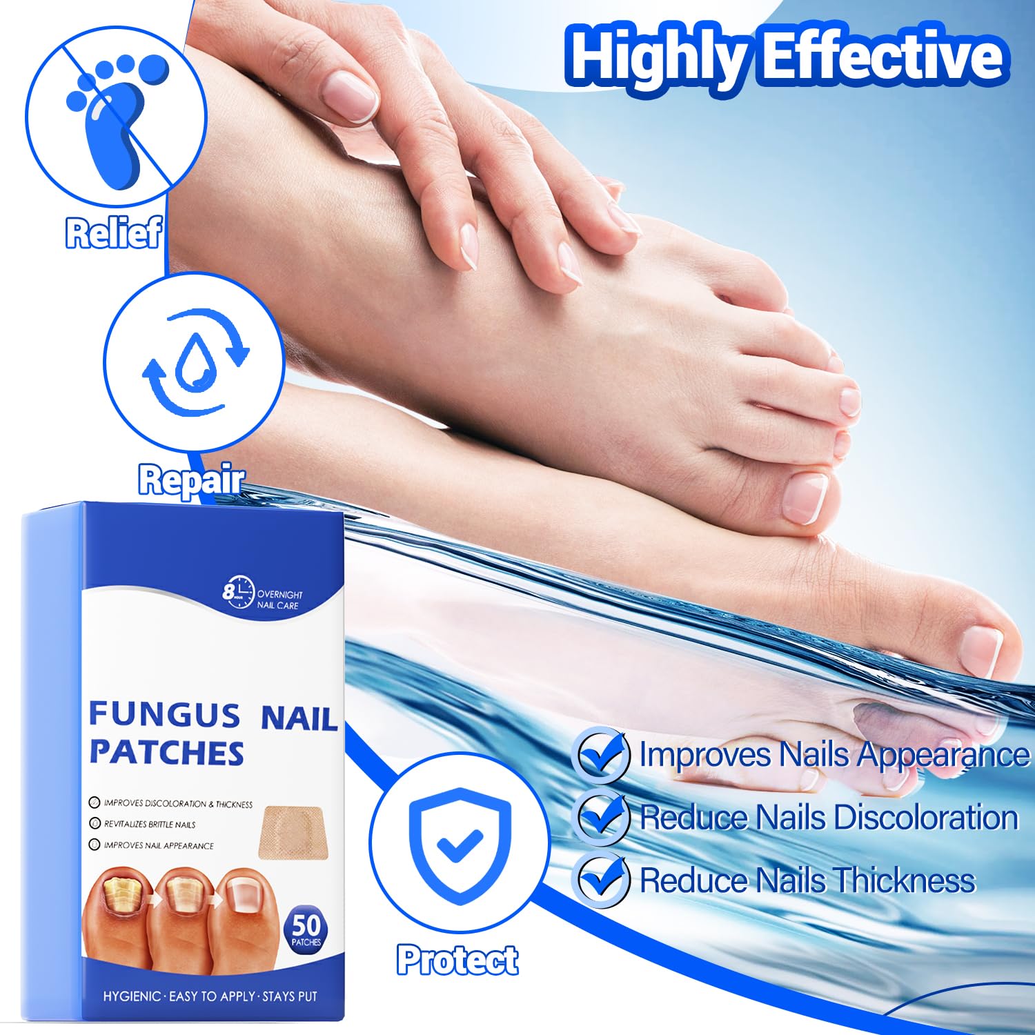 Overnight use of Comfort patch supports continuous care during sleep.