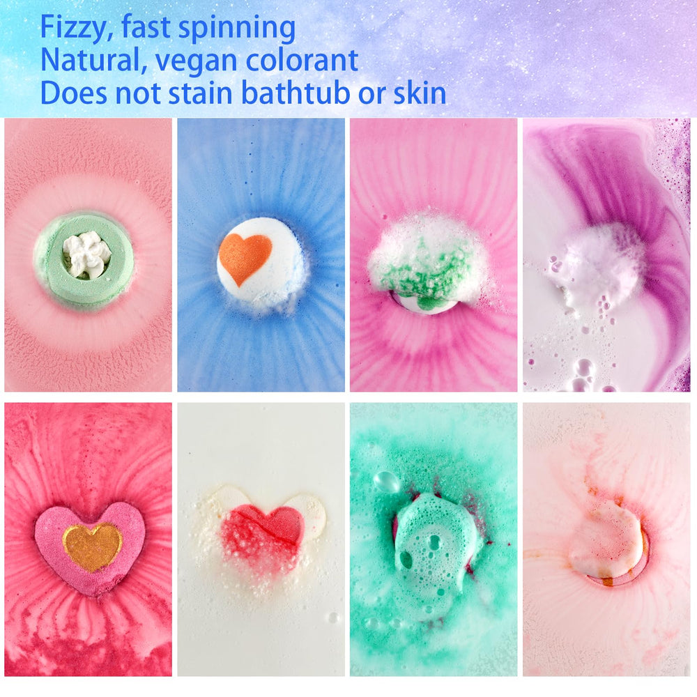 Comfso bath bombs cake shape creates colorful fizz with citrus notes