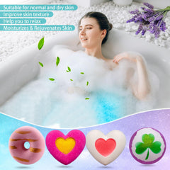Comfso bath bombs clover-ball shape offers spa-like fragrance and nourishment