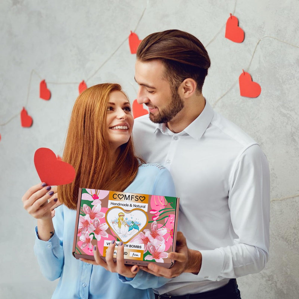 Comfso bath bombs gift set packaging showcases ready-to-gift spa experience