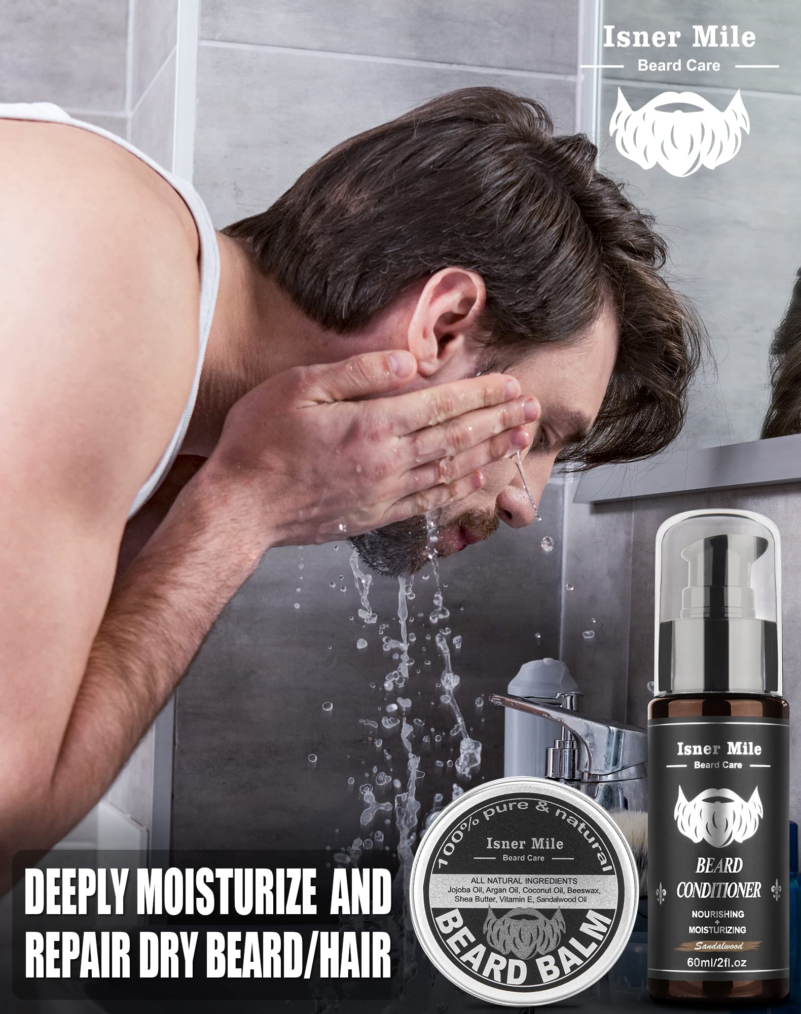 Beard balm application for maintaining tidy shape