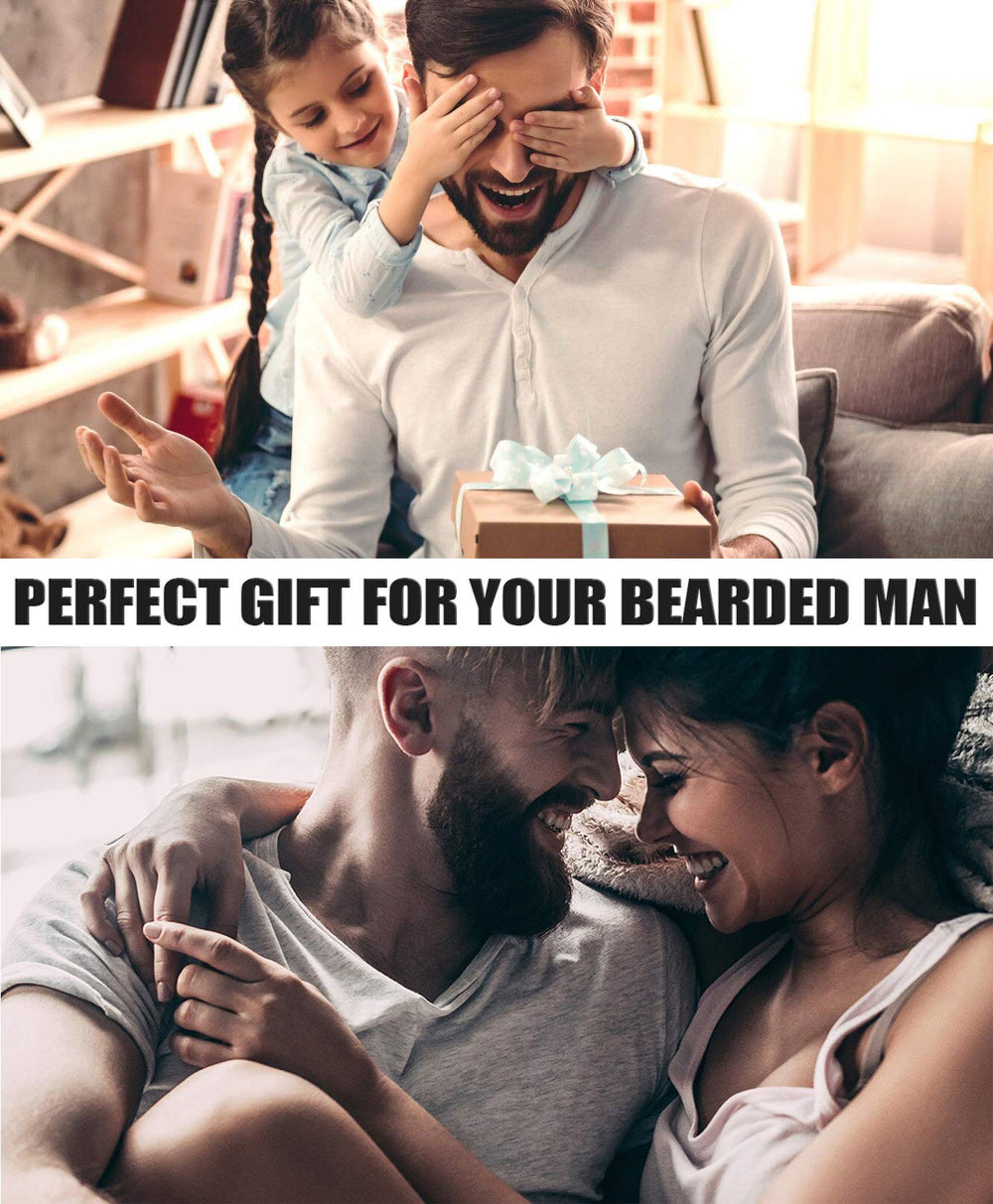 Comfy Mate beard oil bottle provides hydrating care for softer, healthier-looking beard.