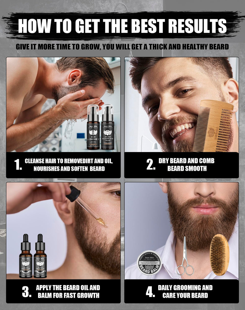Grooming tools—brush, comb, scissors—for styling