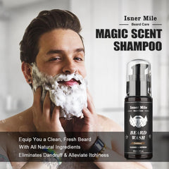Comfy Mate Isner Mile beard grooming kit layout demonstrates complete beard care setup