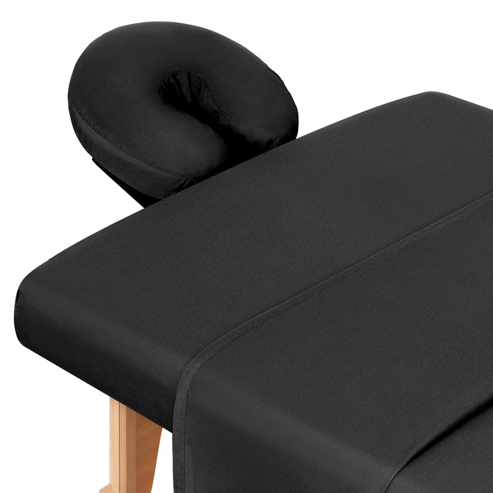 Comfyanno elastic edge detail demonstrates easy, tight fit for various tables