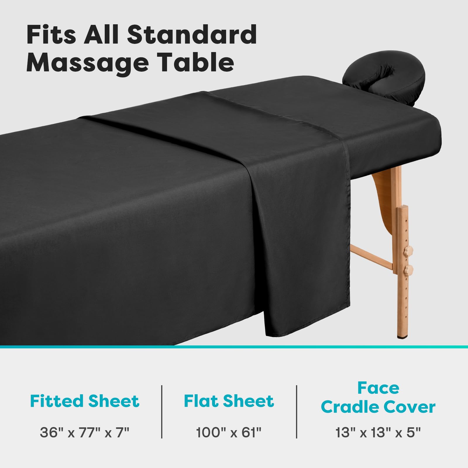 Comfyanno face cradle cover close-up demonstrates snug elastic fit for spa comfort