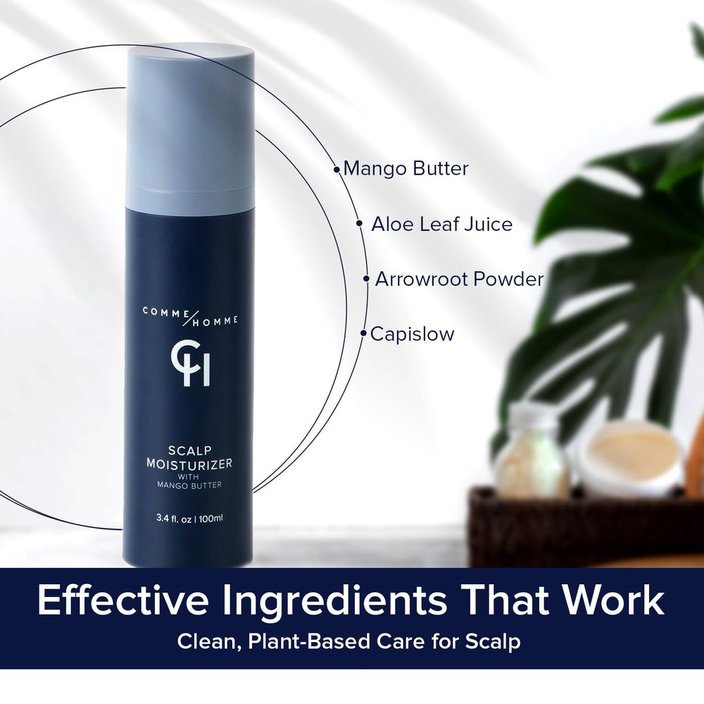 Comme Homme capislow plant-based extract helps maintain a polished, neat look.