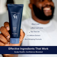 Comme Homme Hydrating Scalp Wash foamy lather ready for gentle cleansing.