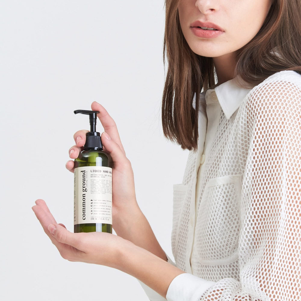 common ground hand wash pump dispenser closeup emphasizes easy daily use.