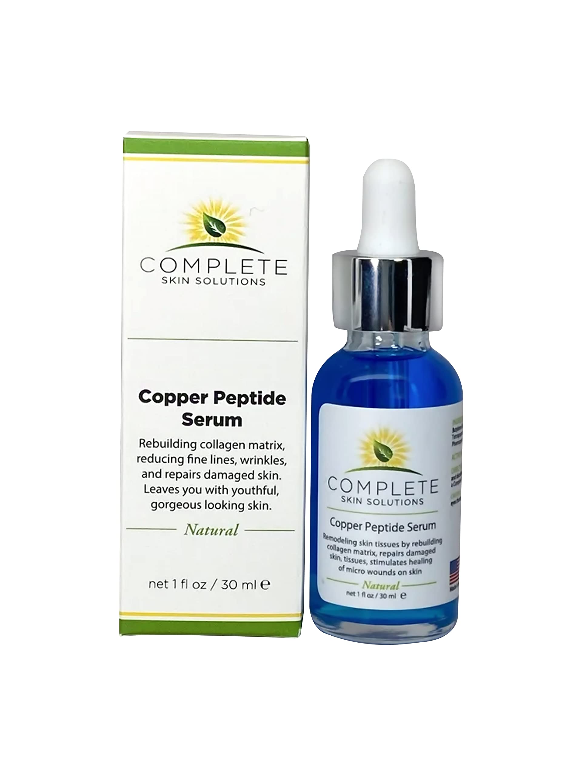 Complete Skin Solutions copper peptide serum USA-made with quality ingredients