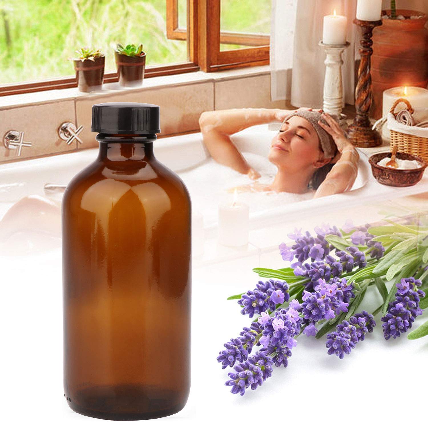 COMUDOT 8oz bottle ideal for shampoo storage with secure lid