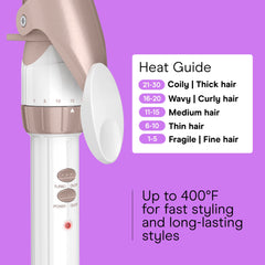 Conair curling iron cool tip helps safer handling during styling.