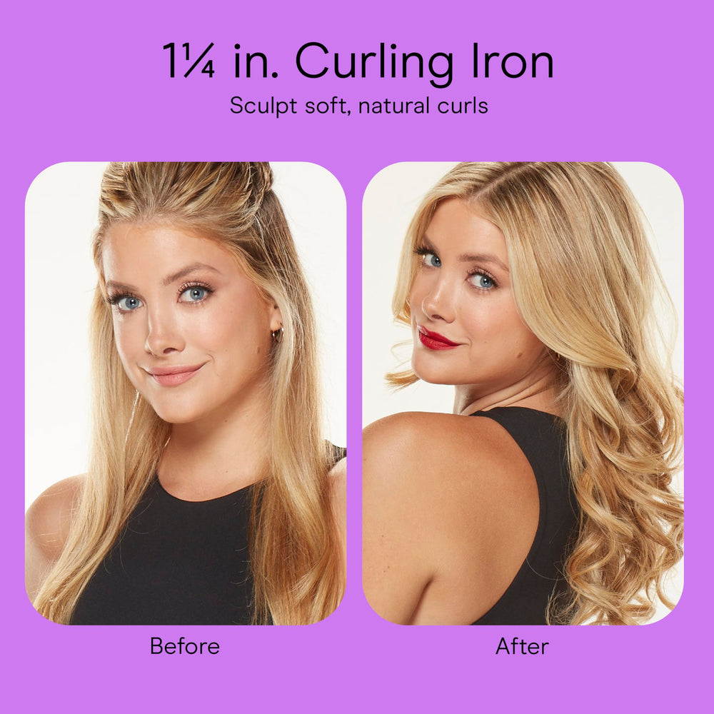 Conair Double Ceramic curling iron helps achieve soft curls with smooth shine on long hair.