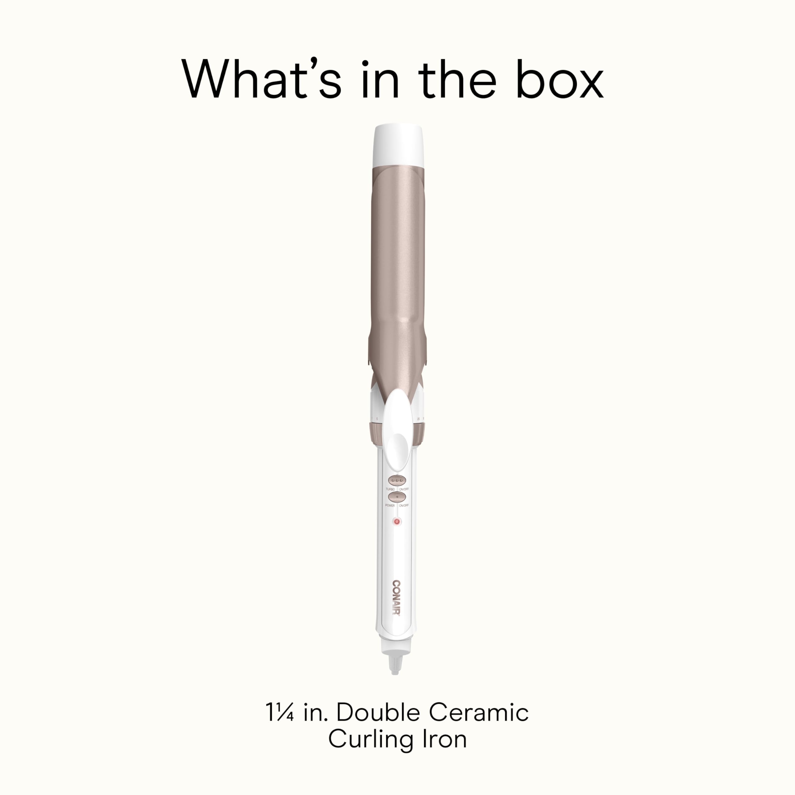 Conair Double Ceramic curling iron is travel-ready with dual voltage for on-the-go styling.