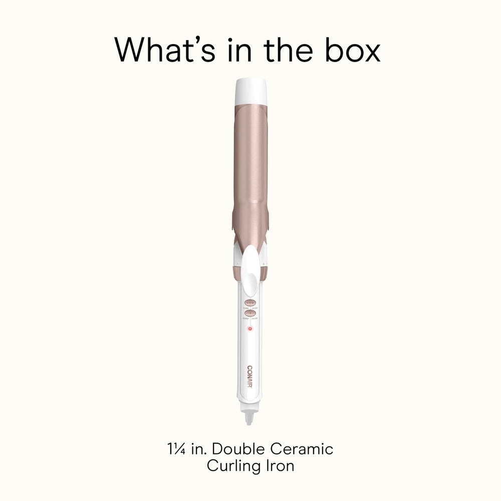 Conair Double Ceramic curling iron is travel-ready with dual voltage for on-the-go styling.