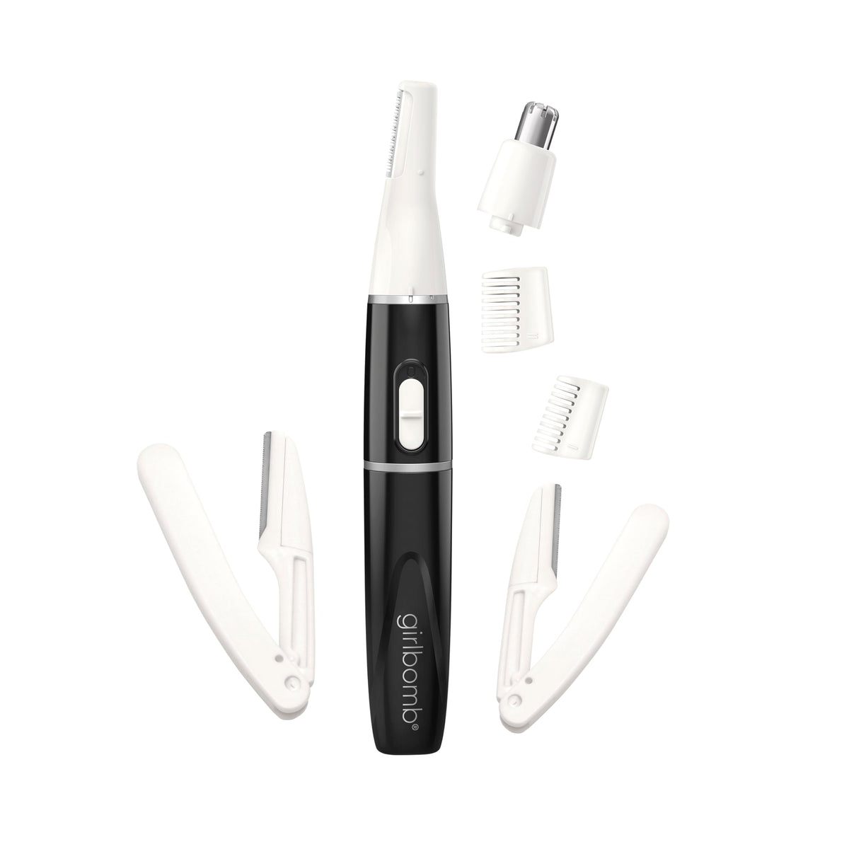 Conair GIRLBOMB storage tin keeps the trimmer kit organized for travel.