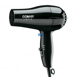 Conair hairdryer black packaging dimensions show compact storage footprint