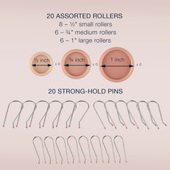 Conair HairSetter compact rollers three-quarters-inch for versatile waves.