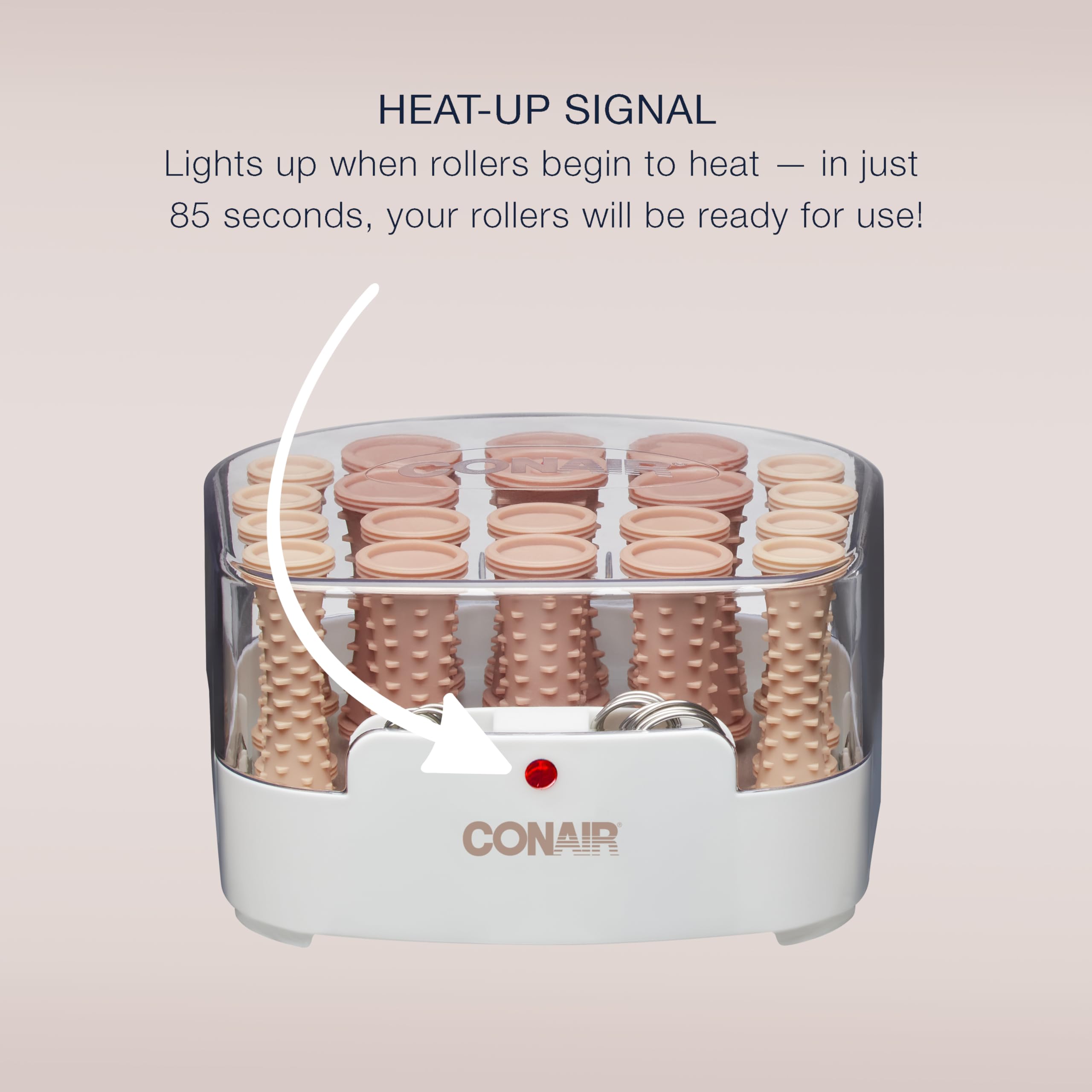 Conair HairSetter travel case stores rollers and clips.
