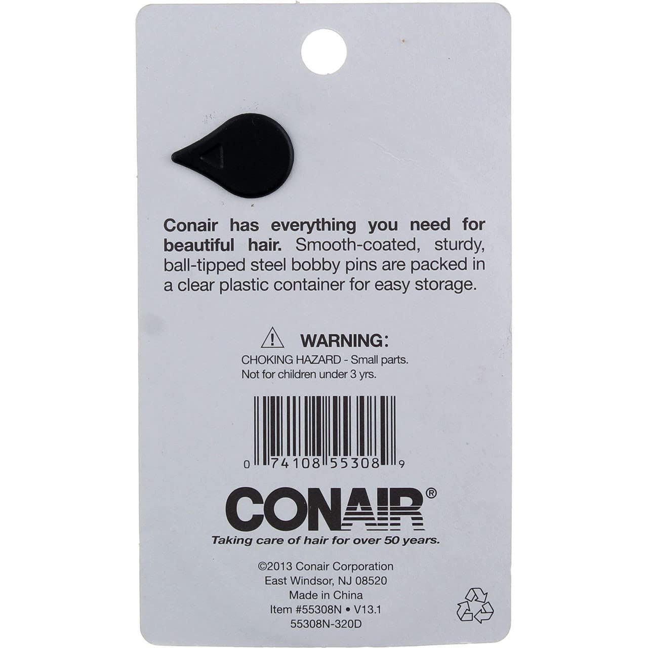Conair horquillas bronce 75pzs, empaque transparente para organización diaria
