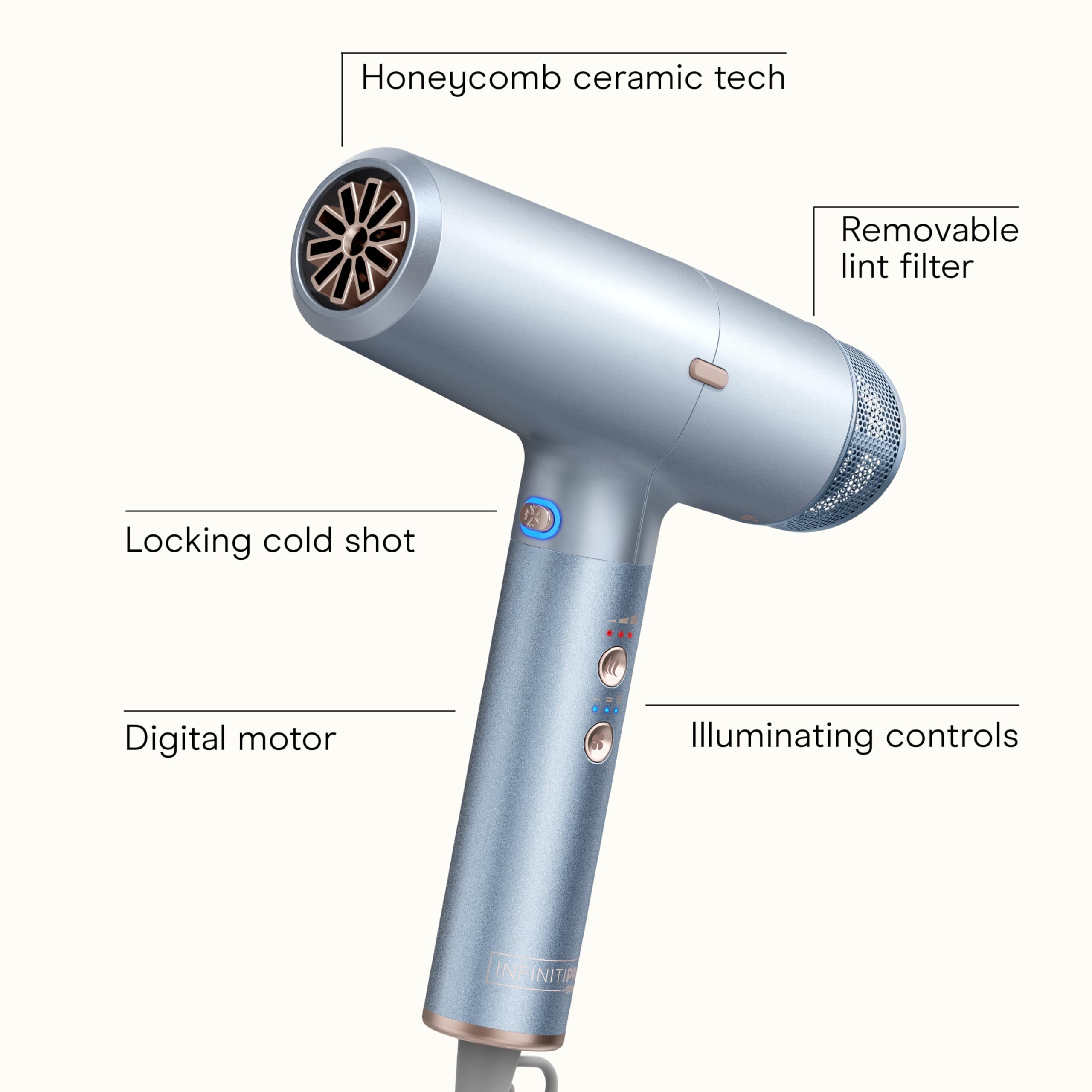 Conair INFINITIPRO DigitalAIRE with diffuser attachment for frizz control