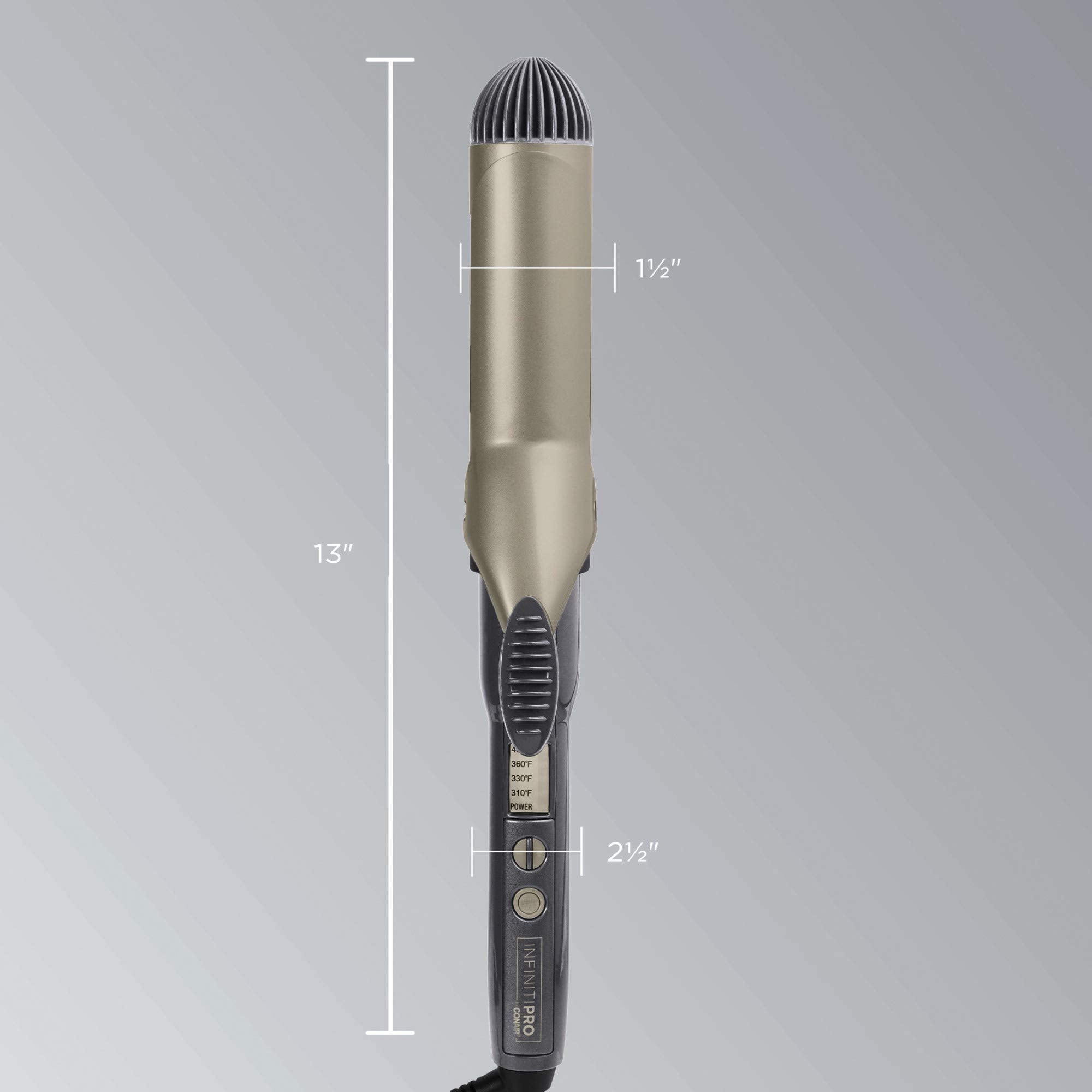 Conair InfinitiPro 30-second heat-up demonstrates quick styling readiness.