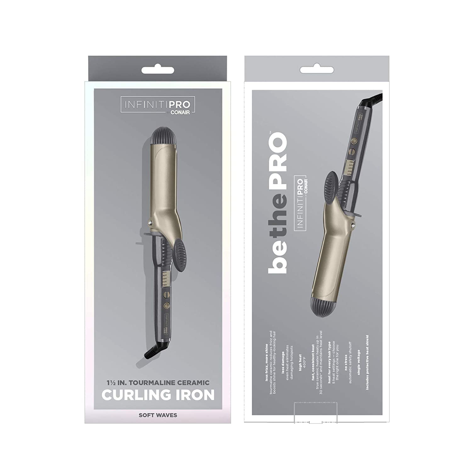 Conair InfinitiPro auto-off indicator for 안전 during storage and use.
