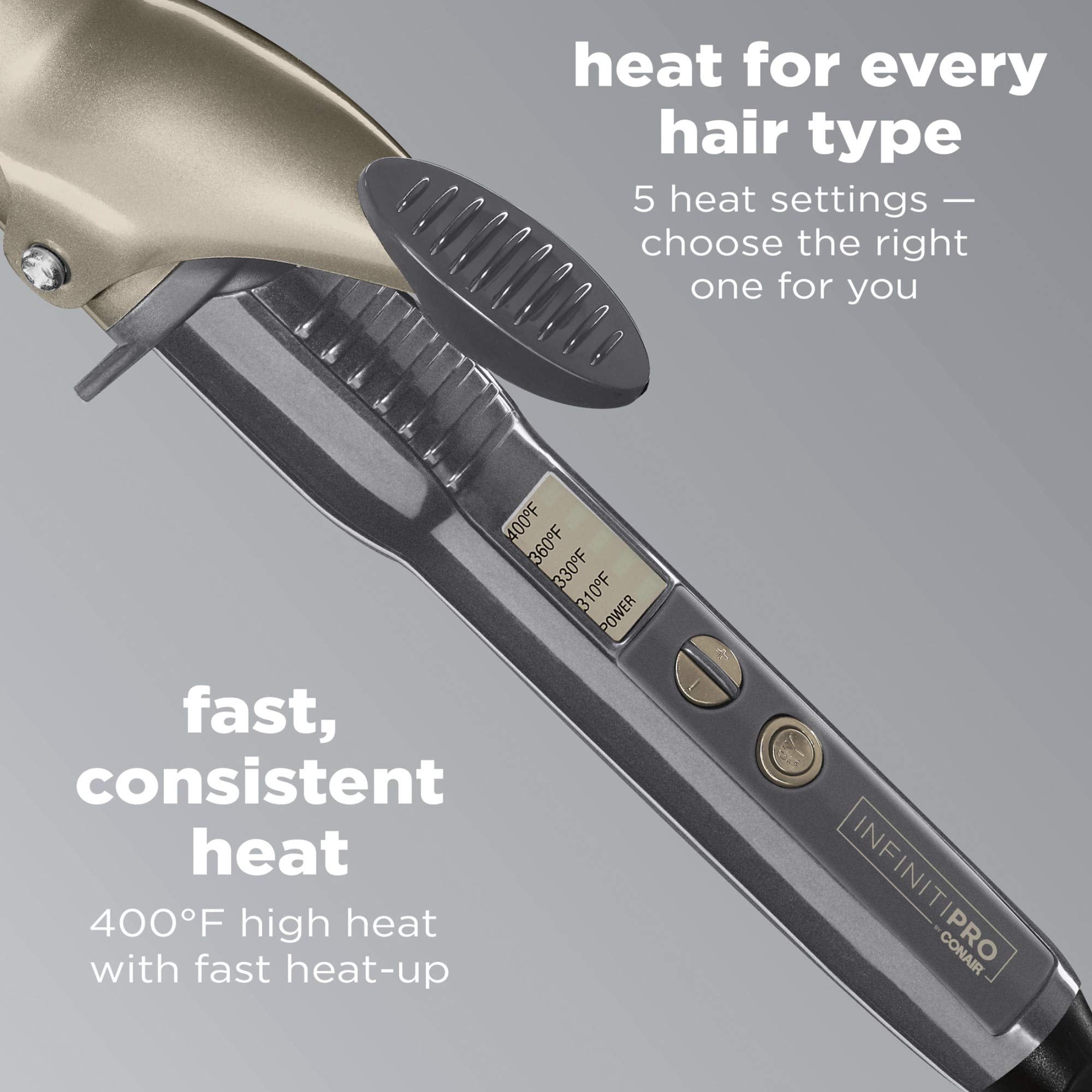 Conair InfinitiPro smooth easy-glide surface promotes snag-free styling.