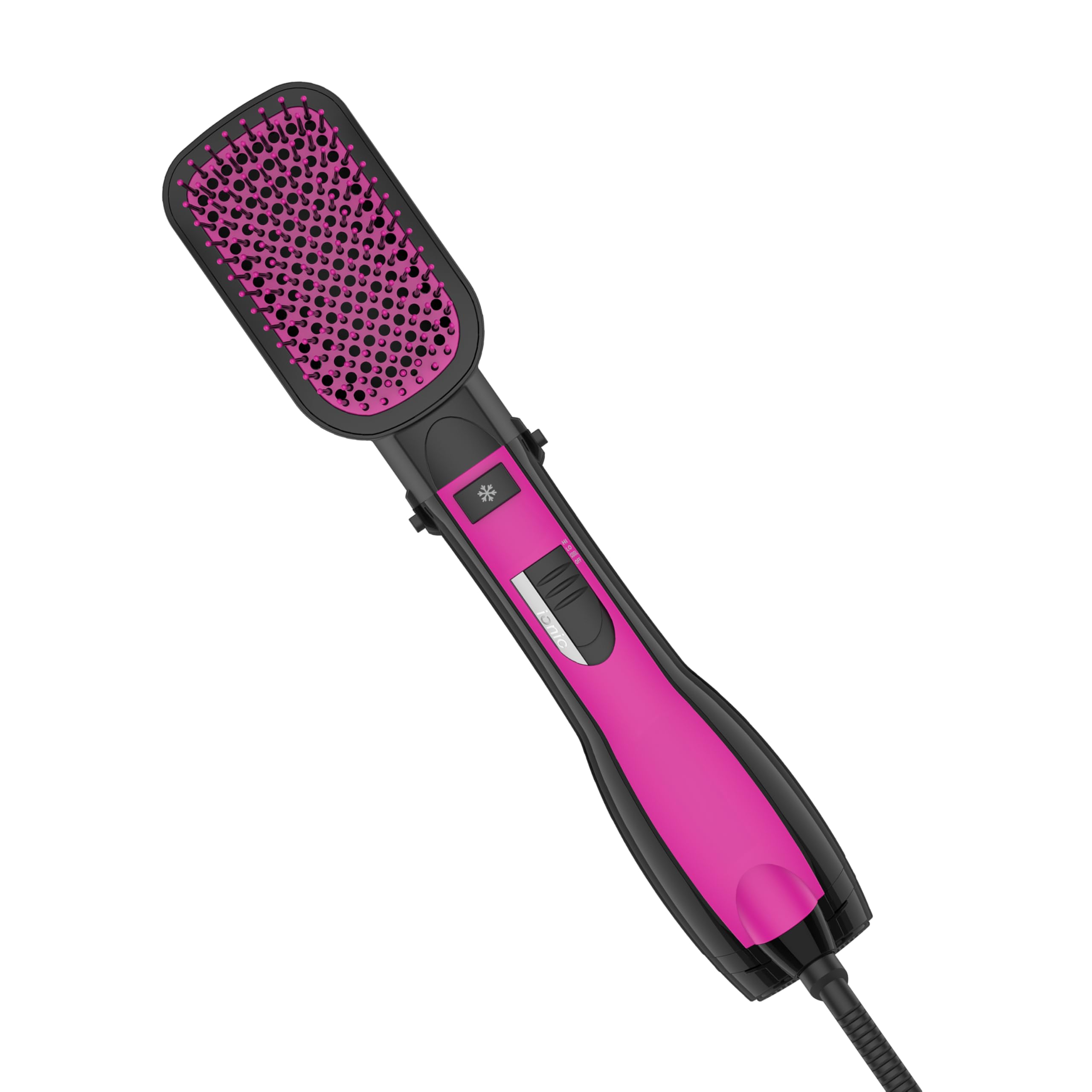 Conair Infiniti Pro All-in-One Dryer Brush bristles close-up for painless detangling and smoothing.