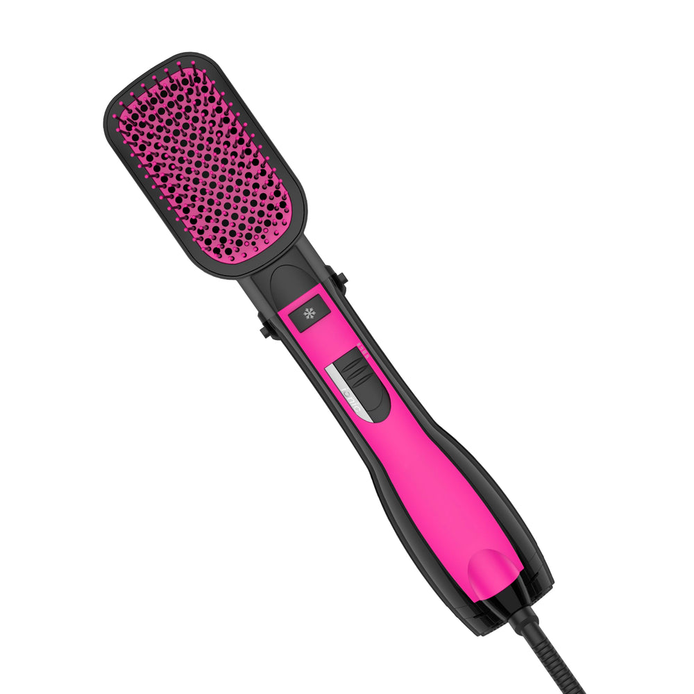 Conair Infiniti Pro All-in-One Dryer Brush bristles close-up for painless detangling and smoothing.