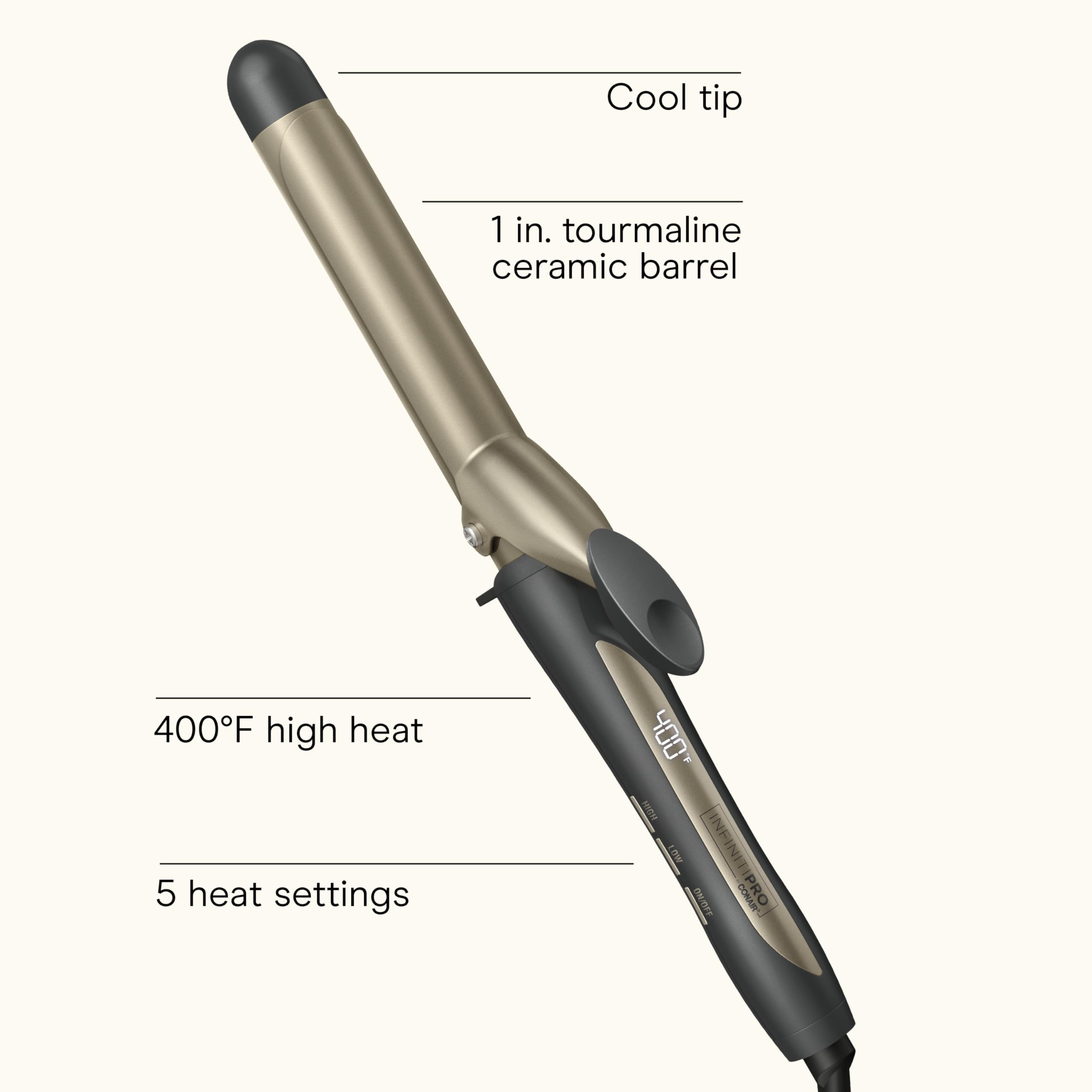Conair Infiniti Pro with digital LED display for precise heat settings.