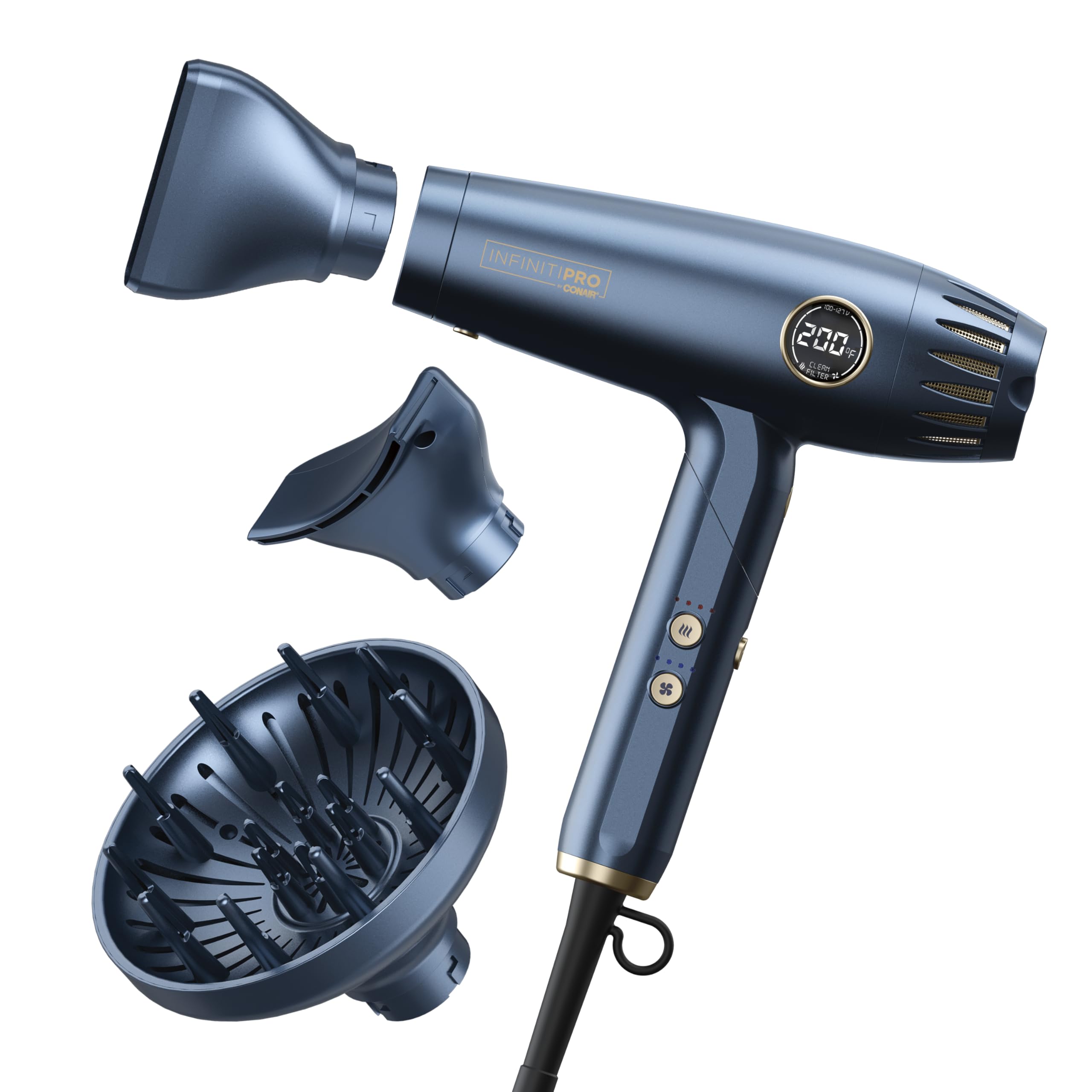 Conair Infiniti PRO DigitalAIRE 2.0 front view showing compact styling power for fast results