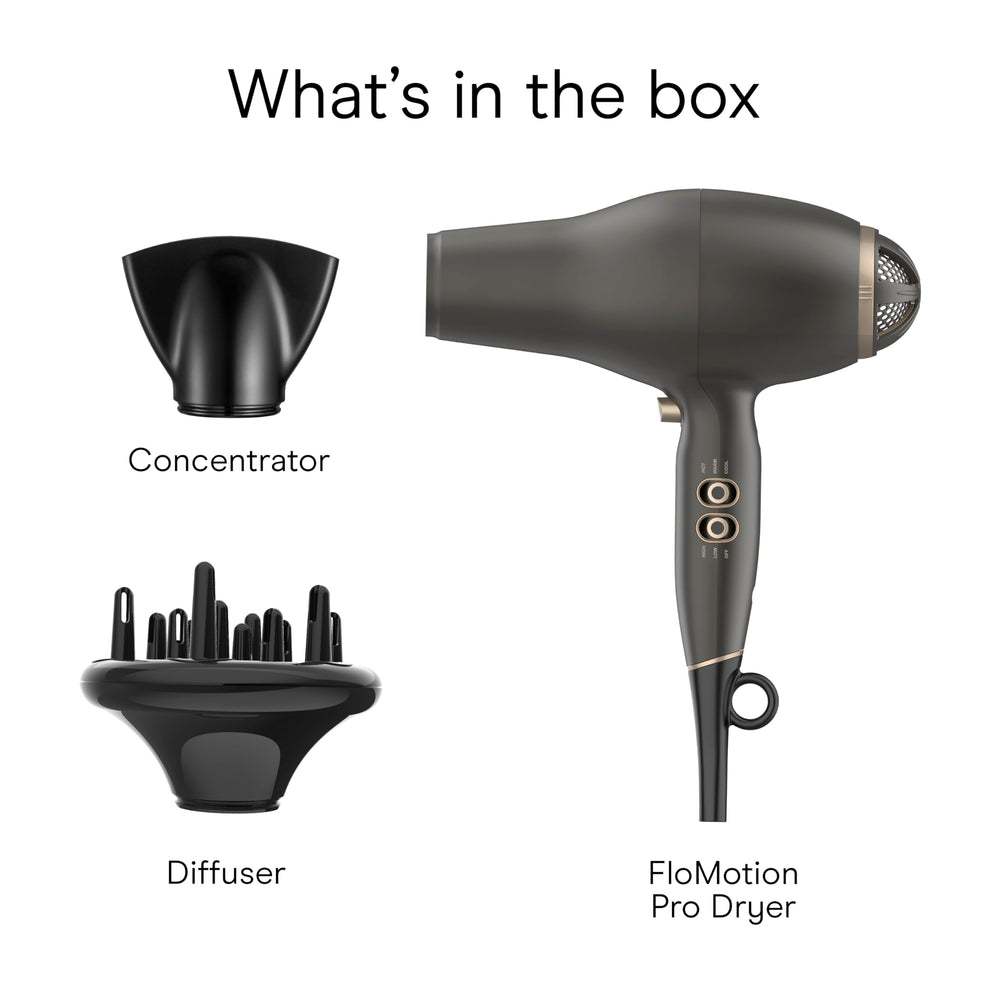 Conair Infiniti Pro FloMotion Pro professional AC motor accelerates drying.